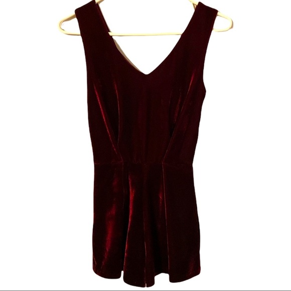 Burgundy Design Lab  Velvet Romper - Picture 1 of 3